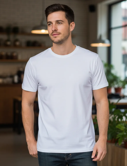Playera Caballero manga corta cuello redondo